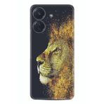 Kılıfland Xiaomi Poco C65 ile Uyumlu Desenli Silikon Kılıf, Leon, Siyah