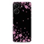 Kılıfland Xiaomi Poco C65 ile Uyumlu Kılıf, Desenli Silikon, Çiçek Motifi, Siyah