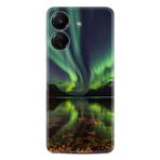 Kılıfland Xiaomi Poco C65 ile Uyumlu Kılıf, Desenli Silikon, Kuzey Işıkları, Yeşil