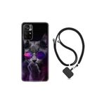 kilifland Xiaomi Poco M4 Pro ile Uyumlu Kılıf Ipli Boyun Askılı Desenli Silikon Carisma Cat 1607