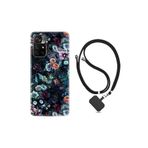 kilifland Xiaomi Poco M4 Pro ile Uyumlu Kılıf Ipli Boyun Askılı Desenli Silikon Great Flowers 1304