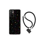 kilifland Xiaomi Poco M4 Pro ile Uyumlu Kılıf Ipli Boyun Askılı Desenli Silikon Puantiye Ve Ay 1726