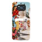 Kılıfland Xiaomi Poco X3 Pro ile Uyumlu Kılıf, Kartvizitli Kartlıklı, Desenli Silikon, Gerçek Çiçekler, Siyah