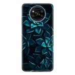 Kılıfland Xiaomi Poco X3 Pro ile Uyumlu Silikon Kılıf, Mistik Çiçekler Deseni, Siyah