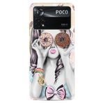Kılıfland Xiaomi Poco X4 Pro 5G ile Uyumlu Silikon Kılıf, Resimli Desenli Baskılı, Donut Girl, Renkli