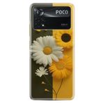 Kılıfland Xiaomi Poco X4 Pro Kılıf, Boutique Baskılı, Sarı Beyaz Çiçek Desenli