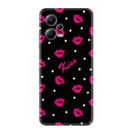 Kılıfland Xiaomi Poco X5 5G ile Uyumlu Kılıf, Resimli Desenli Baskılı Silikon, Kiss Motifi, Siyah