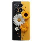 Kılıfland Xiaomi Poco X6 Pro Kılıf, Boutique Baskılı, Sarı Beyaz Çiçek Desenli