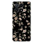 Kılıfland Xiaomi Poco X6 Pro Kılıf, Boutique Baskılı, Siyah Fon Çiçek Desen
