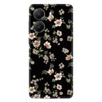 Kılıfland Xiaomi Poco X7 Pro ile Uyumlu Kılıf, Silikon, Boutique Baskılı Çiçek Desen, Siyah
