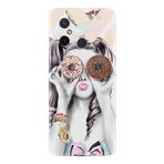 Kılıfland Xiaomi Redmi 12c ile Uyumlu Kılıf, Resimli Desenli Baskılı Silikon, Donut Girl, Renkli