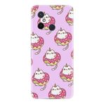 Kılıfland Xiaomi Redmi 12c ile Uyumlu Kılıf, Silikon, Unicorn Donut Desenli, Pembe