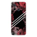 Kılıfland Xiaomi Redmi 12c ile Uyumlu Silikon Kılıf, Çiçek Desen, Siyah