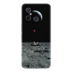 Kılıfland Xiaomi Redmi 12C ile Uyumlu Silikon Kılıf, Desen Özel Seri, Astronot Red Balon, Siyah