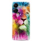Kılıfland Xiaomi Redmi 13C ile Uyumlu Kılıf, Desenli Silikon, Renkli Leon, Multicolor