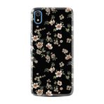 Kılıfland Xiaomi Redmi 7A ile Uyumlu Kılıf, Boutique Baskılı, Çiçek Desenli, Siyah Fon