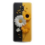 Kılıfland Xiaomi Redmi 8A ile Uyumlu Kılıf, Boutique Baskılı, Sarı Beyaz Çiçek Desenli