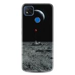 Kılıfland Xiaomi Redmi 9C ile Uyumlu Silikon Kılıf, Astronot Tasarım, Kırmızı Balon, Siyah