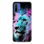 Kılıfland Xiaomi Redmi 9T ile Uyumlu Silikon Kılıf, Desen, Exclusive Pink Blue Leon, Renk4