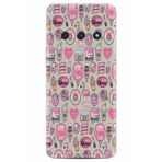 Kılıfland Xiaomi Redmi A3 4G ile Uyumlu Desenli Silikon Kılıf, Donut Flamingo, Pembe