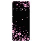 Kılıfland Xiaomi Redmi A3 4G ile Uyumlu Kılıf, Desenli Silikon, Çiçek Motifi, Siyah