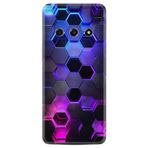 Kılıfland Xiaomi Redmi A3 4G ile Uyumlu Kılıf, Desenli Silikon, Platinium Series, Petek Motifi, Mor-Pembe