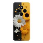 Kılıfland Xiaomi Redmi A4 ile Uyumlu Kılıf, Boutique Baskılı, Sarı Beyaz Çiçek Desenli