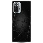 Kılıfland Xiaomi Redmi Note 10 Pro ile Uyumlu Silikon Kılıf, Dikenli Tel Desen, Siyah