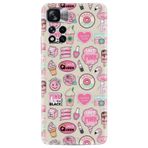Kılıfland Xiaomi Redmi Note 11 Pro Plus 5G ile Uyumlu Kılıf, Silikon, Desenli Baskılı, Donut Flamingo, Pembe