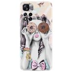 Kılıfland Xiaomi Redmi Note 11 Pro Plus 5G ile Uyumlu Kılıf, Silikon, Desenli Baskılı, Donut Girl, Renkli