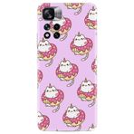 Kılıfland Xiaomi Redmi Note 11 Pro Plus 5G ile Uyumlu Kılıf, Silikon, Unicorn Donut Desenli, Pembe