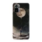 Kılıfland Xiaomi Redmi Note 11 SE ile Uyumlu Kılıf, Resimli Desenli Baskılı Silikon, Ay Balonu, Siyah