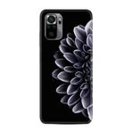 Kılıfland Xiaomi Redmi Note 11 SE ile Uyumlu Silikon Kılıf, Çiçek Desen, Siyah