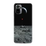 Kılıfland Xiaomi Redmi Note 11 SE ile Uyumlu Silikon Kılıf, Desen, Astronot Red Balon, Siyah