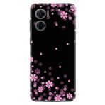 Kılıfland Xiaomi Redmi Note 11e ile Uyumlu Kılıf, Silikon, Desenli Baskılı, Siyah Çiçek