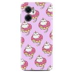 Kılıfland Xiaomi Redmi Note 11e ile Uyumlu Kılıf, Silikon, Unicorn Donut Desenli, Pembe