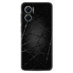 Kılıfland Xiaomi Redmi Note 11e ile Uyumlu Silikon Kılıf, Dikenli Tel Desen, Siyah