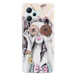 Kılıfland Xiaomi Redmi Note 12 4G ile Uyumlu Kılıf, Resimli Desenli Baskılı Silikon, Donut Girl, Renkli