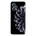 Kılıfland Xiaomi Redmi Note 12 4G ile Uyumlu Silikon Kılıf, Çiçek Desen, Siyah