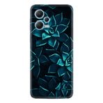 Kılıfland Xiaomi Redmi Note 12 5G ile Uyumlu Silikon Kılıf, Mistik Çiçekler Desen, Siyah