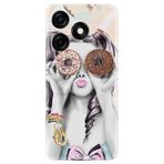 Kılıfland Xiaomi Redmi Note 12 Pro 5G ile Uyumlu Kılıf, Resimli Desenli Baskılı Silikon, Donut Girl, Renkli