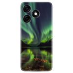 Kılıfland Xiaomi Redmi Note 12 Pro 5G ile Uyumlu Kılıf, Resimli Desenli Baskılı Silikon, Kuzey Işıkları, Yeşil
