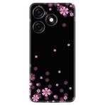 Kılıfland Xiaomi Redmi Note 12 Pro 5G ile Uyumlu Kılıf, Silikon, Çiçek Desenli, Siyah