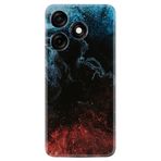 Kılıfland Xiaomi Redmi Note 12 Pro 5G ile Uyumlu Kılıf, Silikon, Resimli Desenli Baskılı, Red Blue Black Abstact