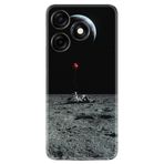 Kılıfland Xiaomi Redmi Note 12 Pro 5G ile Uyumlu Silikon Kılıf, Desen, Astronot Red Balon, Siyah