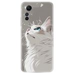 Kılıfland Xiaomi Redmi Note 12S ile Uyumlu Kılıf, Boutique Baskılı, Beyaz Kedi Desenli