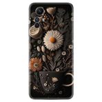 Kılıfland Xiaomi Redmi Note 12S ile Uyumlu Kılıf, Boutique Baskılı, Kahve Çiçek Desenli