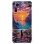 Kılıfland Xiaomi Redmi Note 12S ile Uyumlu Kılıf, Boutique Baskılı, Manzara Kedi Tasarımı