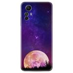Kılıfland Xiaomi Redmi Note 12S ile Uyumlu Kılıf, Boutique Baskılı, Mor Ay ve Yıldız Tasarımı