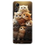 Kılıfland Xiaomi Redmi Note 12S ile Uyumlu Kılıf, Boutique Baskılı, Resimli Kedicikler, Renk27